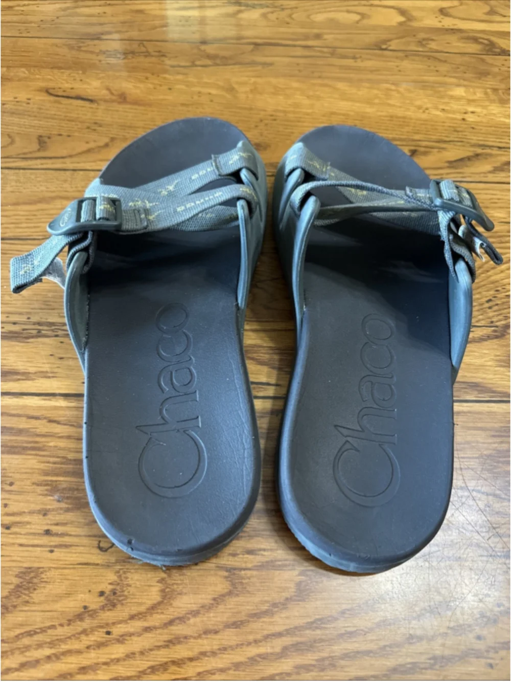 Chaco Chillos Slide Size Uas 11 EU 44 Men's Strappy Sport Sandals Olive Green